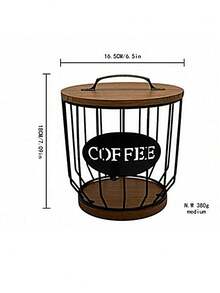 1 giỏ đựng viên cà phê, khay đựng viên cà phê, khay đựng trái cây sấy khô, khay đựng đồ ăn nhẹ trên bàn cà phê, thích hợp cho phòng khách gia đình. - màu đen - Xem 3