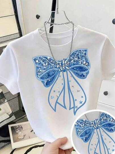 Blusa de color negro sólido de manga corta, adecuada para salidas, ir al trabajo y uso escolar para adolescentes