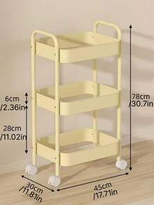 Multi Functional Shopping Cart - Mobile, Heavy-Duty, Multi-Purpose Storage Display Rack (Perfect For Snacks, Vegetables, Towels, Books, Cosmetics, Etc.) | Equipped With Casters, Easy To Assemble | Perfect For Kitchens, Bathrooms, Living Rooms, Etc - Multicolor - View 5