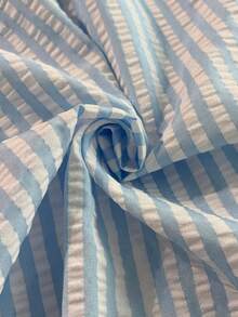 Resyla 新款甜美翻领宽松时尚女式衬衫 - 藍色 - 查看 5