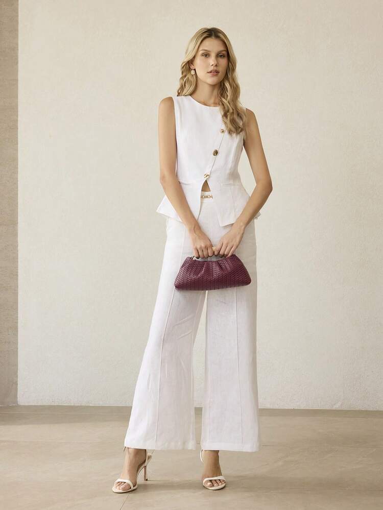LADIES PU WOVEN EMBOSSED, FINE HARDWARE, HANDBAG