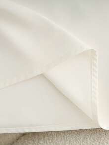 Franclia 女士休闲纯色衬衫，纯色上衣，美拉德印花夏季白色上衣，适合大学生穿着 - 杏色 - 查看 7