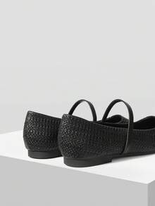 MOTF PREMIUM WOMEN BRAID SIMPLE & VERSATILE FLAT CASUAL SHOES, VALENTINES VALENTINE'S DAY SPRING SHOES - Black - View 7