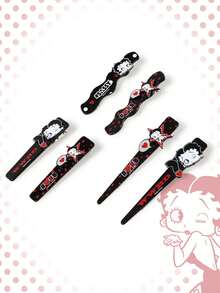 Betty Boop | ROMWE Jepit Rambut Motif Kartun Bentuk Bintang Lima, Isi 6 Buah - MultiWarna - View 2