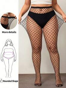 Enliva 3条装加大码女士连裤袜性感透视高弹力打底裤 - 彩色 - 查看 5