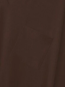 EMERY ROSE Women's V-Neck Loose Casual Bestselling T-Shirt - Coffee Brown - View 4