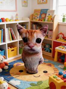 POKOJA LAND 21厘米表情包猫毛绒玩具 猫玩偶 仿真猫毛绒玩具 生日节日礼物 儿童男孩收藏玩具 万圣节圣诞节礼物 毛绒玩具，怪诞玩偶，趣味毛绒玩具，猫项圈男孩，怪诞，儿童节礼物 - 彩色 - 查看 7