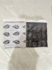 1/2 件装可折叠防溅罩，仙人掌叶图案，耐高温材质，易于清洁，可灵活折叠收纳，适用于炉灶煎炸油溅，是家庭主妇、烹饪爱好者的必备厨房用品，厨房配件，炉灶保护，厨房家具，家用厨房 - 彩色 - 查看 3