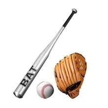20 Inch Aluminum Alloy Baseball Bat, Lightweight Durable Non-Slip Grip Baseball Bat, Suitable For Youth & Adult Training, Recreational Play And Self-Defense - Silver - View 2