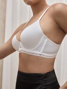 Bralution Minimalist Smooth Thin Underwire Push-Up & Side Enhancing Bra - White - View 8