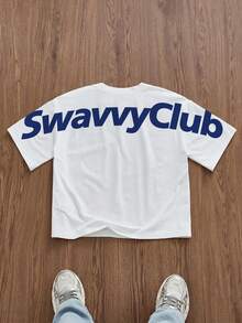 Men's White Short-Sleeve T-Shirt By SWAVVY, Summer - 白色 - 查看 8
