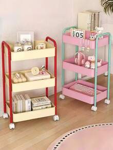 Multi Functional Shopping Cart - Mobile, Heavy-Duty, Multi-Purpose Storage Display Rack (Perfect For Snacks, Vegetables, Towels, Books, Cosmetics, Etc.) | Equipped With Casters, Easy To Assemble | Perfect For Kitchens, Bathrooms, Living Rooms, Etc - Multicolor - View 9