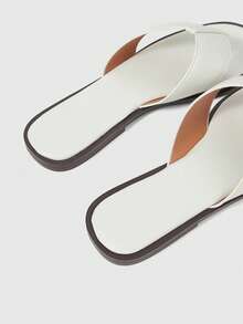 Sleekvia Sandal Jepit Luar Ruangan Wanita Nyaman, Tahan Aus, Serbaguna, Terbuat dari Logam, Cocok untuk Musim Panas - Putih - View 8