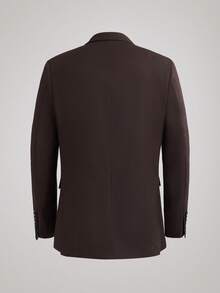 Officeau Men's Double-Breasted Suit Jacket - Classic Semi-Formal Design, Comfortable Fit, Business Casual Style, Suitable For Weddings, Parties, Graduations, Job Interviews, And Everyday Wear - Coffee Brown - View 3
