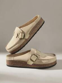 Solecia Ladies Fashion Flats Vacation Summer Spring Easter - Khaki - View 6