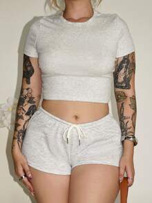 Arliah 女士日常两件套服装 - 灰色 - 查看 5