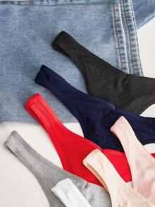 Chi tiết bản vá chữ cái 7 gói Không hiển thị quần lót gợi cảm - Nhiều màu - Xem 3