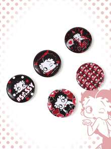 Betty Boop | ROMWE Bộ 5 huy hiệu nhỏ Joint - Nhiều màu - Xem 2