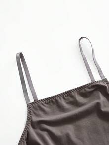 BloomMama Maternity Basic Solid Color Camisole Top - Grey - View 3