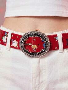 Joivida 1Pc Heavy-Duty Embellished Cute Pattern Belt Sweet & Edgy Y2K Style Dopamine Fashion Accessory - Multicolor - View 2