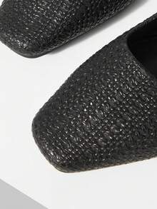 MOTF PREMIUM WOMEN BRAID SIMPLE & VERSATILE FLAT CASUAL SHOES, VALENTINES VALENTINE'S DAY SPRING SHOES - Black - View 5