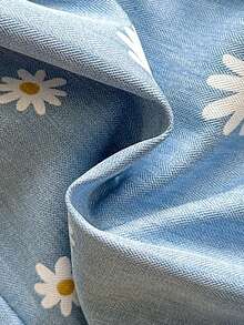 SHEIN Vintaside Kids 两件套女童纯色圆领无袖上衣和宽松纯色短裤套装 - 藍色 - 查看 9