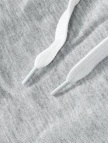 Manfinity Campus Court Men's Casual Joggers Pants With Patchwork Striped Detail - Light Grey - View 3