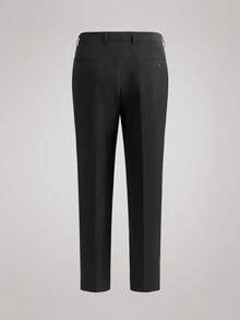 Officeau 3 PiecesMen's Suit Set: Jacket, Vest, And Trousers, Fashion Formal Wear For Wedding, Party - Black - View 7