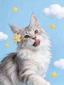 PETSIN 1 件装宠物珍珠花朵发夹；宠物卡通发夹；猫咪发夹；狗狗发夹；宠物配件；宠物用品。 - 彩色 - 查看 13