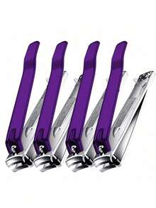 Bộ 2/4 kìm cắt móng tay và móng chân, chất liệu thép carbon siêu sắc bén và bền bỉ, lưỡi cong, phù hợp cho người lớn nam và nữ, dụng cụ làm móng tay móng chân chuyên nghiệp kèm dụng cụ làm sạch móng. - Nhiều màu - Xem 14