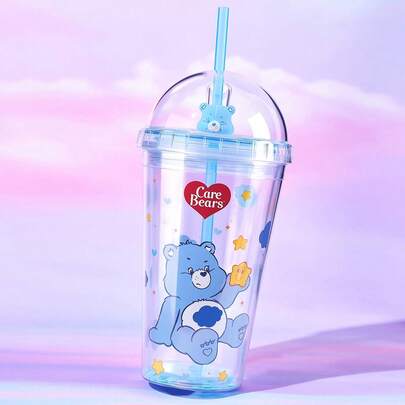 SHEIN X Care Bears 480毫升透明吸管杯
