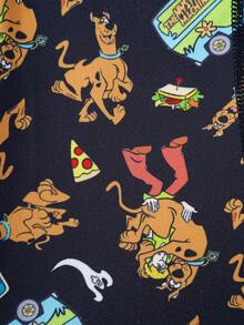 SCOOBY-DOO X SHEIN 1pc Tween Boy Cartoon Print Boxer Briefs - Black - View 6