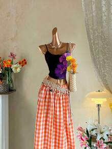 Veykashi Camiseta informal de mujer con estampado floral - Multicolor - Ver 10
