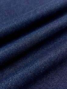 lacRébo Chân váy ngắn bằng vải denim tối màu, chất liệu cotton, với đường viền lượn sóng. Mẫu chân váy mùa hè đơn giản và dễ thương. - Rửa tối - Xem 8