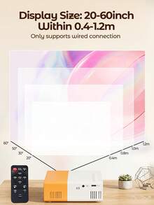 Teckwe Mini Portable 1080P LED Projector For Home Party Meeting Theater, Projector Home Cinema Review - Orange - View 4