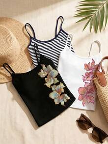 Glimmora 3pcs Y2K Sexy Camisole Top Set, Summer, 2026 New Arrival, Trending Camisole Top - Multicolor - View 3