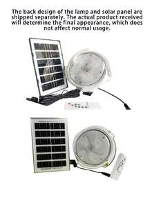 Solar Ceiling Light With Remote Control Indoor Outdoor Upgrade 100W Solar Wall Shed Lights, Solar Porch Ceiling Light Pendant Daytime Work Lights Shed Lamp For Garage Gazebo Barn, Patio, Carpot, (10W/25W/60W/100W) - White - View 9