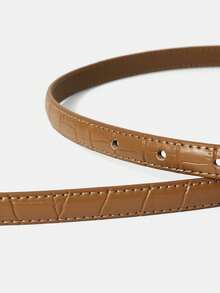 MOTF PREMIUM PRE LIGHT KHAKI BAMBOO PATTERN FINE BELT - shallow khaki - View 8