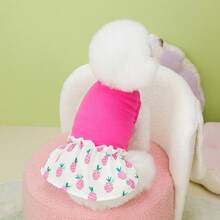 PETSIN 狗狗服装、猫咪服装、动物裙装、宠物春夏新品系列、幼犬连衣裙、公主风百搭连衣裙、条纹印花、小型动物服装、清凉防晒霜 - 彩色 - 查看 14