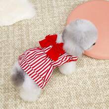 PETSIN Quần áo cho chó, quần áo cho mèo, váy cho thú cưng, bộ sưu tập xuân/hè mới, váy cho cún con, váy công chúa đa năng, họa tiết kẻ sọc, quần áo cho động vật nhỏ, kem chống nắng mát mẻ - Nhiều màu - Xem 22