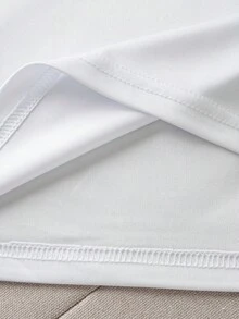 Teen Girl Floral, Bow, Striped Print Casual Short Sleeve T-Shirt - White - View 7