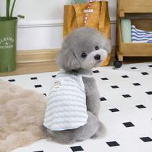 PETSIN 宠物春季新款狗狗服装 动物用品 宠物服装 狗狗背心 猫咪T恤 泰迪熊套装 小型动物服装 休闲酷炫背心 狗狗服装 猫咪服装 春夏两季新款背心 - 彩色 - 查看 11