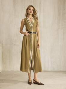 MOTF PREMIUM Giày cao gót hở gót mũi nhọn dành cho nữ, thích hợp cho ngày Valentine, giày mùa xuân, kỳ nghỉ xuân, lễ Phục sinh, dạ hội và Giáng sinh. - Cà phê nâu - Xem 3