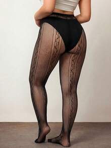 Enliva 3条装加大码女士连裤袜性感透视高弹力打底裤 - 彩色 - 查看 7