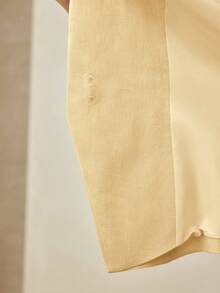 MOTF PREMIUM LINEN DUAL WAIST TIE HALTER NECK VEST, SPRING/SUMMER - Yellow - View 7