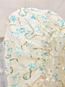 SoleilVie Chân váy ngắn xếp ly lấp lánh màu mơ dành cho nữ - Trang phục dự tiệc và cocktail sang trọng. - Màu be - Xem 3