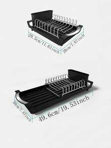 1 pieza Escurridor de platos retráctil de cocina, organizador de platos multifuncional - Multicolor - Ver 6