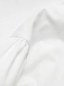 GlowEve CURVE 大尺碼女款 V 領白色長袖上衣搭配高腰側綁帶棕色中長裙 2 件套，優雅秋季晚宴正式婚禮賓客裝 - 杏色 - 查看 6