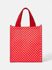 HELLO KITTY AND FRIENDS | SHEIN 1. 时尚、甜美、趣味卡通印花午餐包，便携式午餐包，保温午餐盒，便当包，晚餐保温包，加厚可爱学生午餐水果包，女士午餐盒，学校旅行保温午餐包，防水保温午餐包，多功能包，冷藏包 - 大紅色 - 查看 4