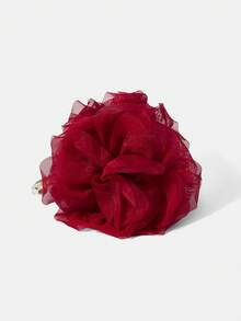 MOTF PREMIUM 女士时尚优雅3D花朵发夹 - 紅色 - 查看 8